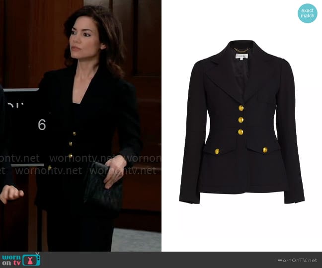 A.L.C. Amelia Blazer worn by Elizabeth Webber (Rebecca Herbst) on General Hospital