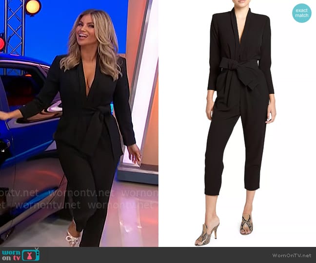 A.L.C. Kieran Jumpsuit worn by Amber Lancaster on The Price is Right