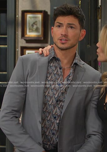 Alex’s paisley print shirt on Days of our Lives