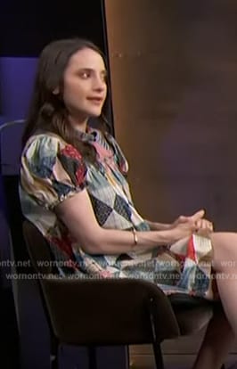 Alexa’s patchwork mini dress on Access Hollywood