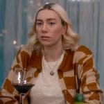 Allison’s checkerboard cardigan on So Help Me Todd
