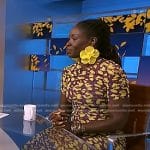 Alua Arthur’s floral ruched dress on NBC News Daily