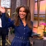 Alyssa’s blue belted shirtdress on The View