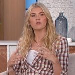 Amanda’s checked blazer and shorts suit on The Talk