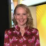 Amy Ryan’s brown floral dress on Today