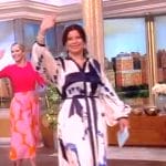 Ana’s contrast floral print pleated dress on The View