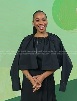 Anika Noni Rose’s black cape jacket on Today