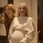 Anna’s white sweater dress on American Horror Story Delicate