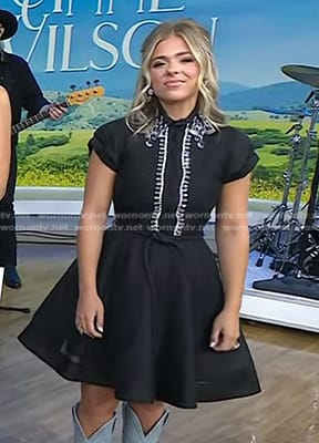 Anne Wilson’s black crystal embellished dress on Today