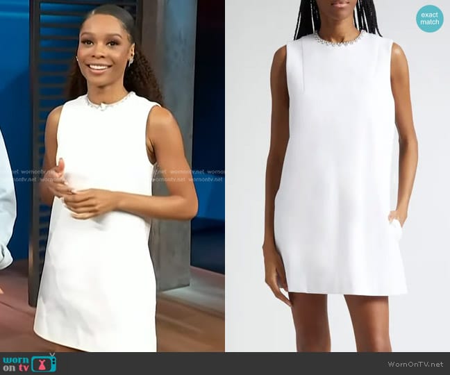 Area Crystal Heart Shift Dress worn by Zuri Hall on Access Hollywood