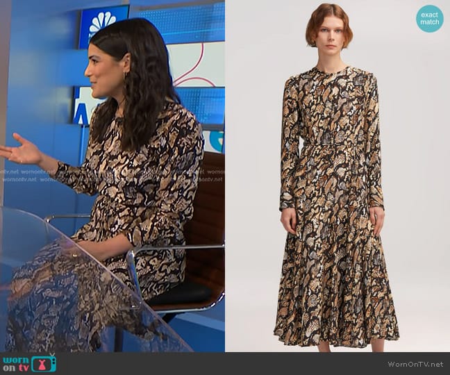 Argent Benson Dress in Matte-side Silk Charmeuse worn by Katie Horwitch on NBC News Daily