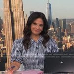 Darlene’s navy gingham check dress on Today