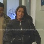 Athena’s black belted zip jacket on 9-1-1