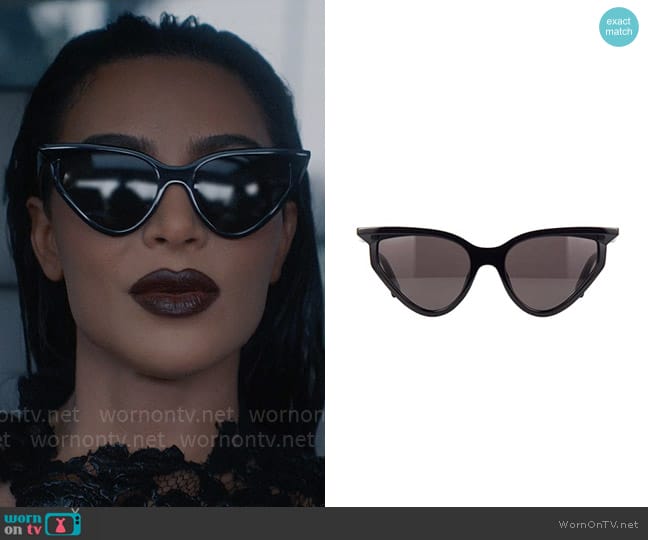 Balenciaga BB0101S Sunglasses worn by Siobhan Corbyn (Kim Kardashian) on American Horror Story