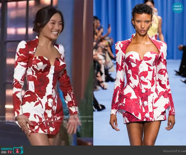 Balmain 2024 Spring Collection worn by Anna Sawai on The Kelly Clarkson Show
