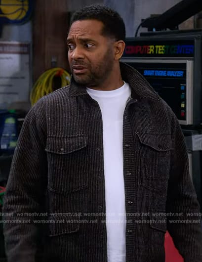 Bennie’s gray corduroy jacket on The Upshaws
