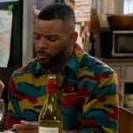 Bernard’s camo print jacket on The Upshaws