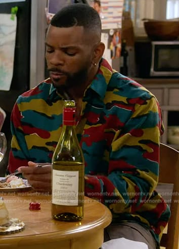Bernard’s camo print jacket on The Upshaws
