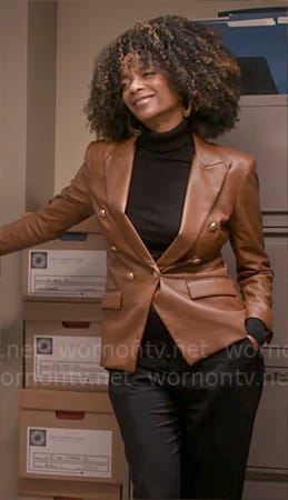 Beverly’s leather blazer on So Help Me Todd
