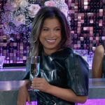 Blaze’s leather belted dress on General Hospital