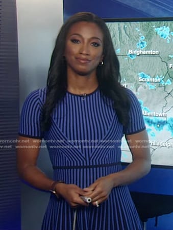 Brittany’s blue striped dress on Good Morning America