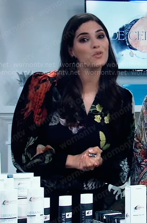 Brook Lynn’s butterfly print blouse on General Hospital