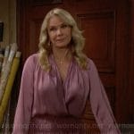 Brooke’s pink blouse and embellished skirt on The Bold and the Beautiful
