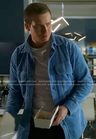 Buck’s blue corduroy shirt on 9-1-1