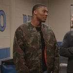 Camo print bomber jacket on All American