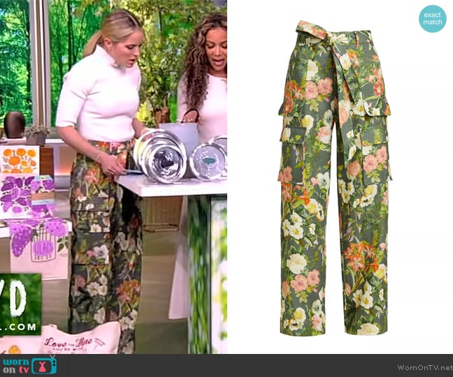 Ginny Linen Pants Cara Cara worn by Sara Haines on The View
