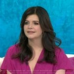 Casey Wilson’s pink v-neck midi dress on Today