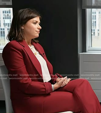 Chloe’s red blazer and pants on Today