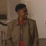 Tamia’s brown herringbone jacket and pants on All American