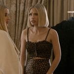 Cora’s printed smocked top and pants set on American Horror Story Delicate