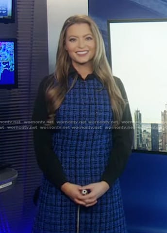 Dani’s blue tweed dress on Good Morning America