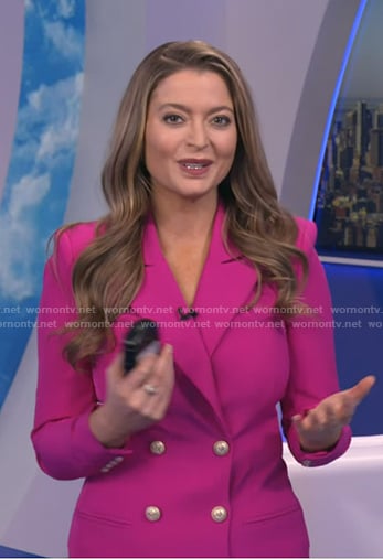 Dani’s fuchsia pink blazer dress on Good Morning America