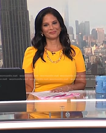 Darlene’s yellow short sleeve dress on Today