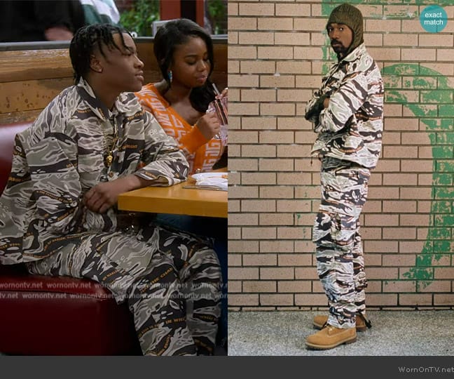 Denim Tears Ming the Tiger of Harlem worn by (Diamond Lyons) on The Upshaws