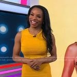 Devyn Simone’s yellow sleeveless knit dress on Today