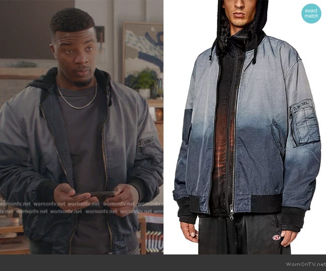 Diesel Common Hooded Nylon Jacket worn by Spencer James (Daniel Ezra) on All American