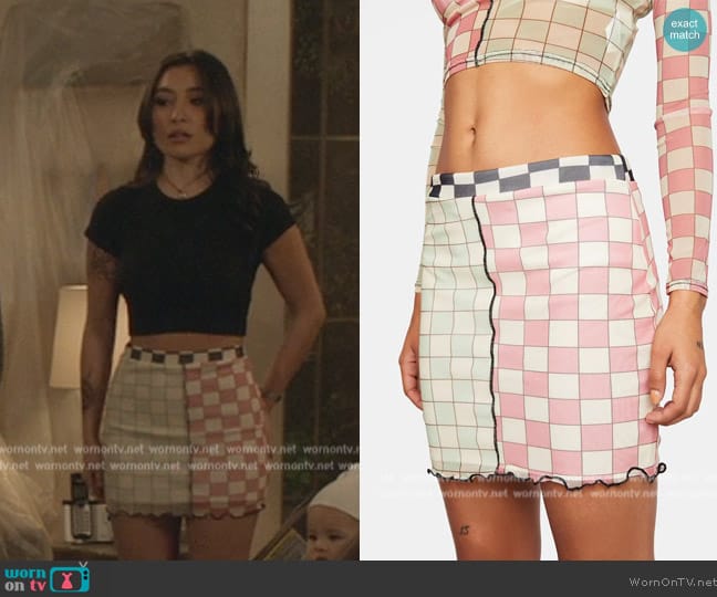 Dolls Kill Mesh Mini Skirt worn by (Miya Horcher) on All American