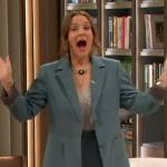 Drew’s blue blazer and pants on The Drew Barrymore Show