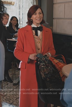 Elsbeth’s pink coat on Elsbeth