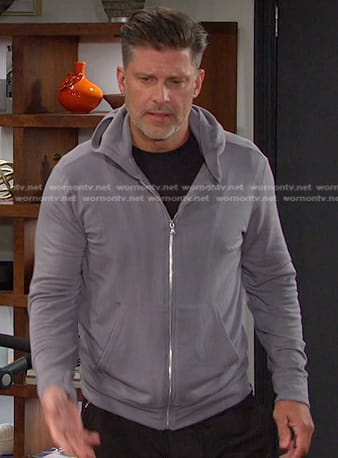 Eric’s grey zip front hoodie on Days of our Lives