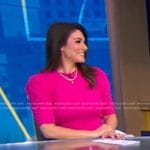 Erielle’s pink puff sleeve sweater on Good Morning America