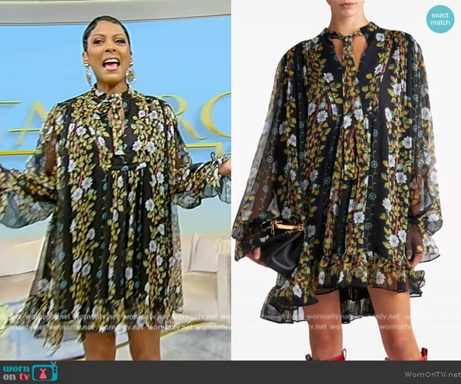 Etro Floral-print silk dress worn by Tamron Hall on Tamron Hall Show