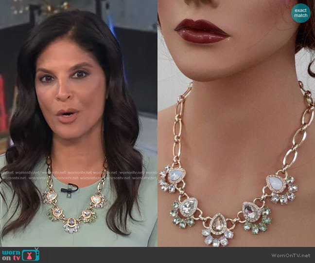 Nacar Design Studio Crystal Necklace worn by Darlene Rodriguez on Today
