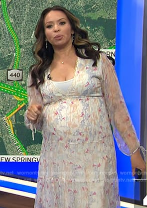 Adelle’s floral print dress on Today