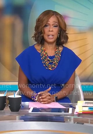 Gayle King’s blue dress on CBS Mornings