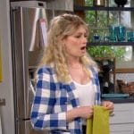 Gemma’s blue checked blazer on The Neighborhood
